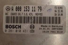 MERCEDES 2,2 CDI БЛОК УПРАВЛЕНИЯ A0001531179 0281010431
