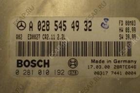 MERCEDES 2,2 CDI БЛОК УПРАВЛЕНИЯ A0285454932 0281010192 MERCEDES 2,2 CDI БЛОК УПРАВЛЕНИЯ A0285454932 0281010192