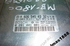MERCEDES 202 C-KLASSA 2.2 CDI БЛОК УПРАВЛЕНИЯ A0265450332