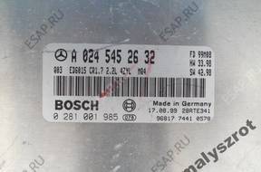MERCEDES 2.2 CDI БЛОК УПРАВЛЕНИЯ 0281001985 КОМПЛЕКТ 2xKL
