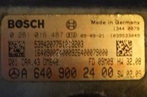 MERCEDES A 2,0CDI БЛОК УПРАВЛЕНИЯ 0281016487 A6409002400