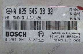 MERCEDES БЛОК УПРАВЛЕНИЯ A0255453832 0281001818 БЕЗ КОДА