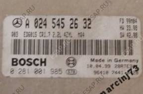 MERCEDES БЛОК УПРАВЛЕНИЯ КОМПЛЕКТ A0245452632 0281001985 MERCEDES БЛОК УПРАВЛЕНИЯ КОМПЛЕКТ A0245452632 0281001985