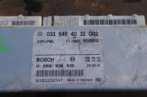 Mercedes E 211 БЛОК УПРАВЛЕНИЯ ESP 0265109515 0335454032