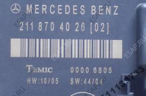 MERCEDES E W211 LIFT МОДУЛЬ БЛОК УПРАВЛЕНИЯ 2118704026