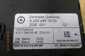 MERCEDES МОДУЛЬ PRZEKANIK БЛОК УПРАВЛЕНИЯ 2204451900