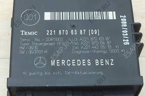 Mercedes S-Klasa W221 БЛОК УПРАВЛЕНИЯ МОДУЛЬ A2218706387