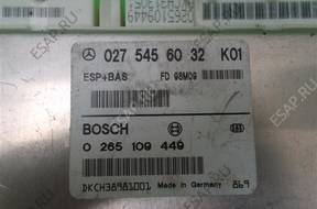 MERCEDES W168 A160 БЛОК УПРАВЛЕНИЯ ESP 0275456032