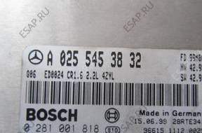 MERCEDES W202 2.2 CDI БЛОК УПРАВЛЕНИЯ ДВИГАТЕЛЕМ A0255453832