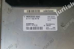 MERCEDES W203 1.8 БЛОК УПРАВЛЕНИЯ КОМПЛЕКТ A1111533479