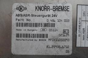 МОДУЛЬ БЛОК УПРАВЛЕНИЯ ABS KNORR BREMSE 0486104033 MAN