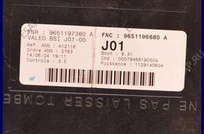 МОДУЛЬ БЛОК УПРАВЛЕНИЯ BSI PEUGEOT 307 9651196680A J01