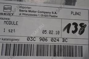 МОДУЛЬ БЛОК УПРАВЛЕНИЯ ДВИГАТЕЛЕМ 03C906024BC SEAT