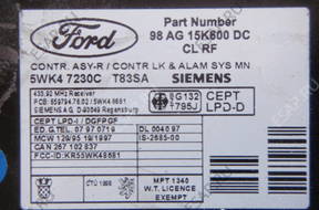 МОДУЛЬ БЛОК УПРАВЛЕНИЯ FORD 98AG15K600DC 5WK47230C