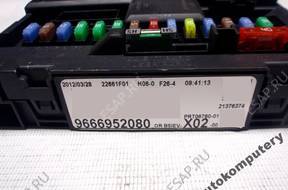 МОДУЛЬ BSI CITROEN C2 C3 DS3 9666952080 x02 БЕЗ КОДА