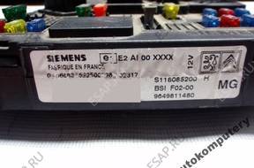 МОДУЛЬ BSI CITROEN C3 9649811480 s118085200h БЕЗ КОДА