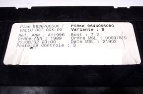 МОДУЛЬ BSI PEUGEOT 307 9644098080 variante B БЕЗ КОДА