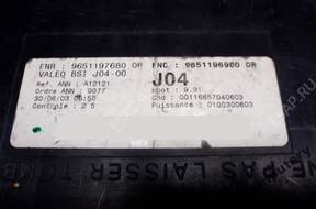 МОДУЛЬ BSI PEUGEOT 307 9651196980 j04 БЕЗ КОДА
