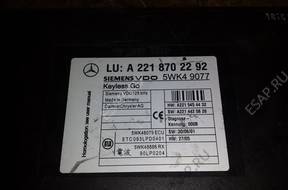 МОДУЛЬ Keyless Go 2218702292 Mercedes S klasa 221