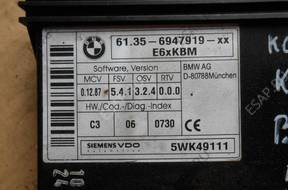 МОДУЛЬ KOMFORTU NADWOZIA  BMW E60 04 год, 5WK49111