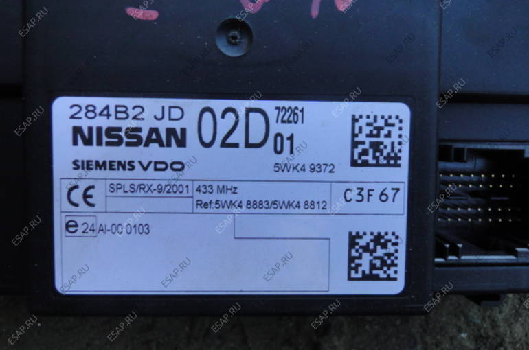 МОДУЛЬ komfortu  Nissan Qashqai  284B2JD02D