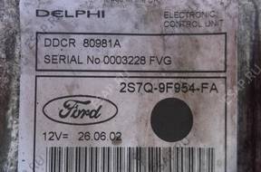 MONDEO MK3 2,0 TDCI БЛОК УПРАВЛЕНИЯ ВПРЫСКОМ ТОПЛИВА 2S7Q9F954FA