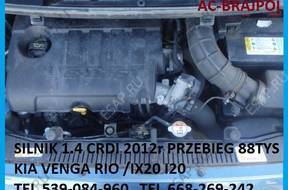 MOTOR двигатель 1.4 CRDI 88TYS KM VENGA IX20 RIO SOUL