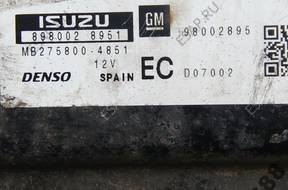 OPEL 1,7 CDTI БЛОК УПРАВЛЕНИЯ DENSO 2758004851 98002895