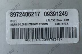 OPEL 1,7 ISUZU БЛОК УПРАВЛЕНИЯ 8972406217 09391249 БЕЗ КОДА