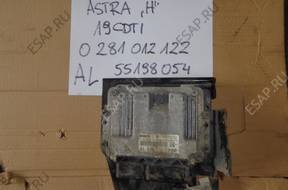 OPEL ASTRA 19 CDTI БЛОК УПРАВЛЕНИЯ 0281012122 55198054 AL