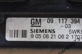 OPEL ASTRA  БЛОК УПРАВЛЕНИЯ КОМПЛЕКТ 09117394 DWA KLUCZYKI