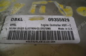OPEL ASTRA II 1.6 БЛОК УПРАВЛЕНИЯ ДВИГАТЕЛЕМ 09355929 DBKL