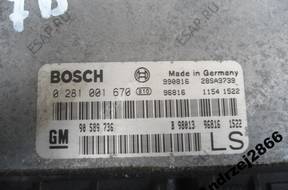 OPEL ASTRA II 1.7 DTL БЛОК УПРАВЛЕНИЯ  0 281 001 670