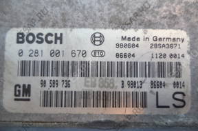 Opel Astra II БЛОК УПРАВЛЕНИЯ ДВИГАТЕЛЕМ 0281001670