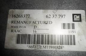 Opel БЛОК УПРАВЛЕНИЯ ДВИГАТЕЛЕМ 16268377 6237797