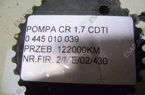 opel bosch 1,7 cdti НАСОС cr 0 445 010 039