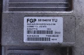 OPEL FIAT 1.3 CDTI COMBO БЛОК УПРАВЛЕНИЯ FGP 55194018YU