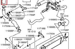 Outlander ПАТРУБОК ВОЗДУХОВОД ШЛАНГ ТУРБО 2,0 DID 1505A056