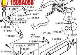 ПАТРУБОК ИНТЕРКУЛЕР/A ТУРБИНЫ MITSUBISHI 2.0 1505A056