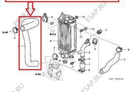 ПАТРУБОК ШЛАНГ ТУРБО ИНТЕРКУЛЕР/A HONDA CIVIC 1,7 CDTi