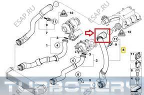 ПАТРУБОК ШЛАНГ ТУРБО ИНТЕРКУЛЕРА BMW E65 745d