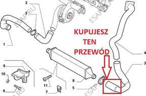 ПАТРУБОК ШЛАНГ ТУРБО ИНТЕРКУЛЕРА FIAT PUNTO 1.4 Tjet