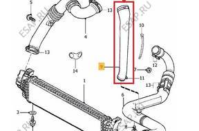 ПАТРУБОК ШЛАНГ ТУРБО ИНТЕРКУЛЕРА VOLVO C30 C70 30758467