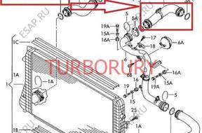 ПАТРУБОК ШЛАНГ ТУРБО ИНТЕРКУЛЕРА VW 1,9TDI 1K0145838N