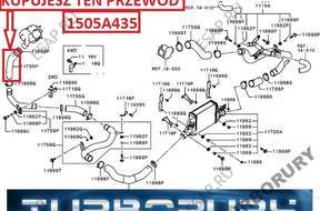 ПАТРУБОК ТУРБО ИНТЕРКУЛЕР MITSUBISHI LANCER 1.8 DID