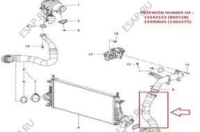 ПАТРУБОК ТУРБО OPEL INSIGNIA 13242121 860118 JAKO !!