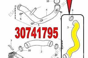 ПАТРУБОК W ИНТЕРКУЛЕР/A VOLVO S60 S80 2.0D 2.4D  D5