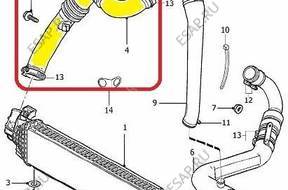 ПАТРУБОК WĄŻ TRÓJNIKA ИНТЕРКУЛЕРА 2.0 D VOLVO S40 V50