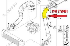 ПАТРУБОК W ТУРБО ИНТЕРКУЛЕР/A BMW 11617799401