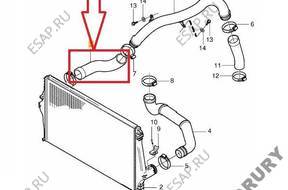ПАТРУБОК W ТУРБО ИНТЕРКУЛЕР VOLVO XC 90 2,5 T